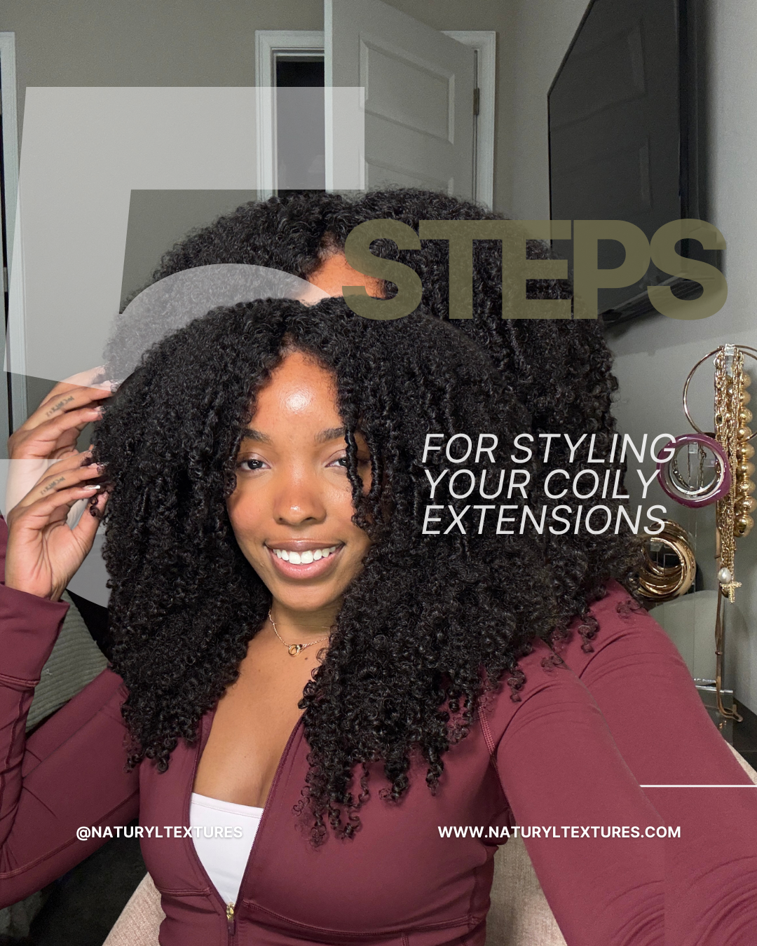 How to Style Your Coily Hair Extensions
